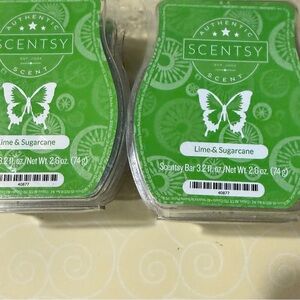 4 Scentsy Lime & Sugarcane Wax Bars